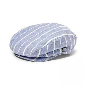 JANIE AND JACK Striped Cornflower Blue Newsboy Cap Hat Newsies - Sz 2T-3 - NWT
